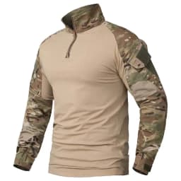 Men's Tactical Combat Uniform Set Black Military Frog Suit Long Sleeve Shirt Cargo Pants for Airsoft Hunting Training