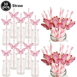 1set Pink Butterfly Balloons 32inch Number Balloon Set Happy Birthday Butterfly Foil Balloon Baby Shower Birthday Party Decors