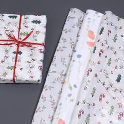 10Sheets Christmas Holly Berry Pattern Gift Wrapping Tissue Paper For Christmas Gift Flower Bouquet Jewelry Packaging Decoration