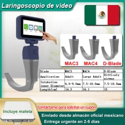 3.5' HD Touch Screen Anesthesia Digital Video Laryngoscope 6 Sizes Reusable Sterilizable Blades Optional