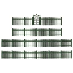 Eevemodel O HO N Scale Model Fences with Gates Building Wall for Model Trains Diorama Scene