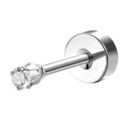 Bobisty 1pc Earrings for Sensitive Ears Surgical Stainless Steel Earrings for Women Dainty Flat Back Earring Stud Hoop Cartilage