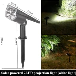 KDULIT 2/9LED Solar Spotlights 150° Adjustable Garden Courtyard Lawn Lights Outdoor Waterproof Decoration Landscape Street Lamp