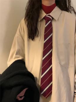 Brown retro tie women's fruit green coffee handmade casual shirt candy colored trendy versatile tie