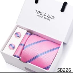 Classic Style 65 Colors Sales Silk Tie Handkerchief Cufflink Set Men Necktie Box Solid Color Sky Blue Fit Wedding Office Cravat