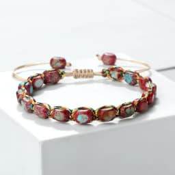 Bohemian Imperial Stone Beaded Bracelet Handmade Braided String Bangles Friendship Jewelry Gift Vintage Design Strand Bracelets
