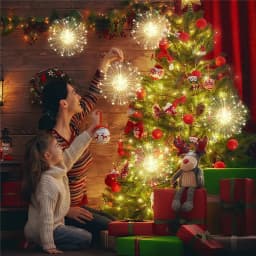 Romantic 10 IN 1 1200LEDs Dandelion String Lights Garland Outdoor Christmas Firework Fairy Lights for Garden Party Bedroom Decor