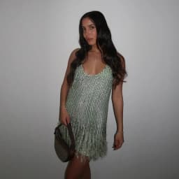 Feather Patchwork Sequin Evening Women Dress Loose Sleeveless A-line Loose Mini Vestidos 2026 Summer Party Street Lady Dresses
