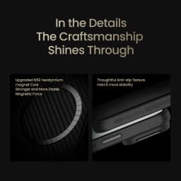 For iPhone 17 Pro Max / 17 Pro case CarboProp Fiber Magnetic Adapt Translucent Black Camera Cover Lens Back Cover Protection