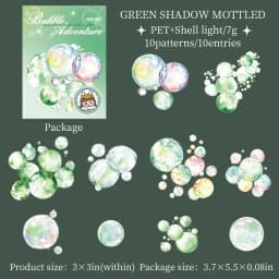 JIANWU Bubble Adventure Series Dream Bubble Landscaping Material Collage PET Sticker Creative DIY Journal Stationery