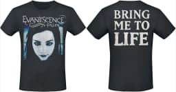 Evanescence Band Fallen Amy Lee Double Sided T Shirt, 100% Cotton Casual Neutral Tee, Gothic Metal Streetwear for Men Women