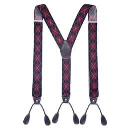 3.5 X 120cm Button Suspenders Men Braces Dark Brown Leather Vintage Pants Strap Belt for Trouser Jockstrap Hombre Suspensorios