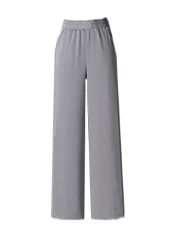 Summer Thin High Waist Draped Wide Leg Pants Women's Pleated Linen Straight Cut Loose Fit Nine Points Slimming Trousers
