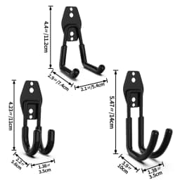 Heavy Duty Metal Hook Garage Organizer Wall Mount Anti-slip Bicycle Hanger Hooks Storage Hook For Ladders Garden Tool