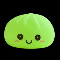 2026 New Luminous Colored Steamed Dumpling Squishy Toy, Soft Silicone Decompression LED Night Light, Glowing Squeeze Lamp for An
