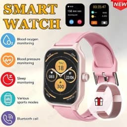 New Smart Watch 2.01 Inch HD Display Answer Make Call Message Preview Sport Modes DIY Dial Weather Forecast For Men Women HT30