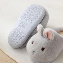 ZUOFU Cute Bunny Rabbit Fluffy Plush Slippers For Women Men Autumn Winter Non-Slip EVA Sole Indoor Warm Home Slippers