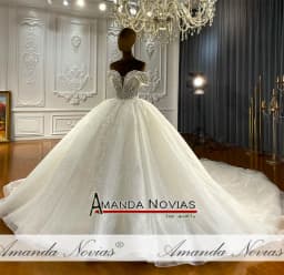 Customized NS4352 Off The Shoulder Straps Wedding Dress Ball Gown