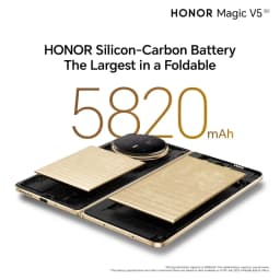 HONOR Magic V5 16GB+512GB Global Version 5G Smartphone 120Hz Foldable OLED Screen Snapdragon 8 Elite 5820mAh 66W SuperCharge NFC