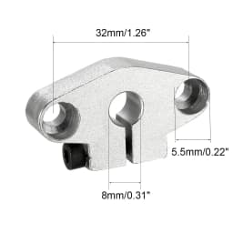 2pcs SHF8 SHF10 SHF12 SHF13 SHF16 SHF20 SHF25 SHF30 Aluminum Linear Rod Rail Shaft Support CNC Router Parts 3d Printer Parts