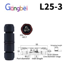 IP68 L12 L16 L20 L25 Waterproof Cable Connector 2/3/4Pin Screw Wiring Terminal Wire Connectors for Electrical Light Junction Box