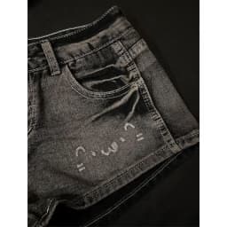 2026 Summer New Cute Hot Diamond Denim Low Waist Super Shorts Female Slim Black Gray Tight Y2k Shorts Hot Pants