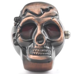 Creative Skull Selling Personality Quartz Ring Watch Alloy Circular Dial Unisex Christmas Gift Fun Watch