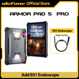 Ulefone Armor Pad 5 Pro 5G Rugged Tablet 24200mAh Android 15 Tablet 12GB+20GB RAM, 512GB ROM 64MP 120W GPS NFC
