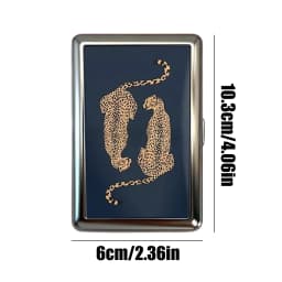 Vintage Style Slim Cigarette Case Thin Art Deco Design Slim Wallet Blunt Case Easy Snap Versatile Card & Cash Case for Women Men