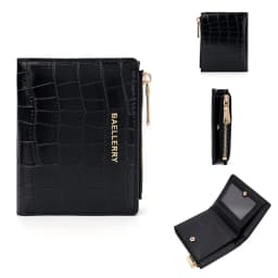 Baellerry Fashion Crocodile Pattern Women Wallet Multi Functional Card Bag Photo Folder Zero Wallet for Women's Birthday Gift