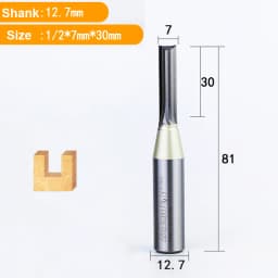 Arden 2 Flutes TCT Straight End Mill Woodworking CNC Tool Carbide Cutter 1/2 Shank Router Bit For Wood MDF Plywood Chipboard
