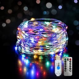 USB Fairy Lights Remote Control Copper Wire String Light 8 Modes Twinkle Flash Steady for Bedroom Wedding Festival Decor