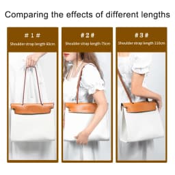 CRAZYSMITH 100% Genuine Leather Bag Strap For Hermes Herbag31 Short Shoulder Straps 110CM Modified Replacement Bag Accessories