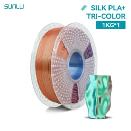 SUNLU Silk PLA Plus 3D Printer Filament 1KG/Spool 1.75mm ±0.02MM Pla+ Rabinbow Dual/Triple Colors 3D Prting Filaments Rapid Ship