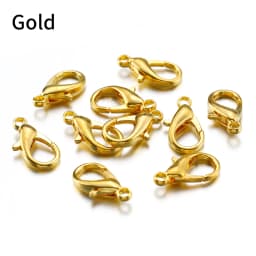 100pcs 10-18mm DIY Lobster Clasp for Bracelet Necklace Hooks Chain Closure Keychain