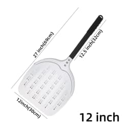 12 13 14Inch Pizza Peel Long Handle Turning Aluminum Pizza Turner Nonstick Baking Tool Perforated Paddle Kitchen Accessory