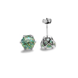 Real 925 Sterling Silver Classic Round Stud Earrings 0.5/1/2CT*2 D Color Moissanite Fashion Jewelry Womens Earrings For Party