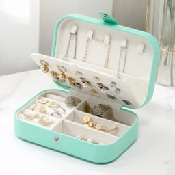 Newly Unique Blue Romantic Box PU Storage Bracelet Jewelry Box Wholesale Creative Portable Travel Storage Box Earrings Ring