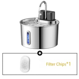 2.2L stainless steel wireless charging induction pet water dispenser, built-in sensor self-circulating water dispenser