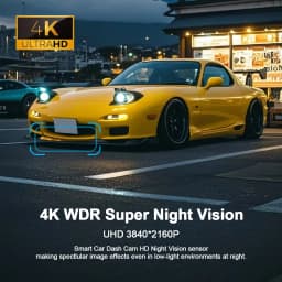 Dashcam for Car Black Box Driving Video Recorders 4K/2K WiFi Mini Front Camera Dash Cam 24H Parking Monitor Car Recording Camera