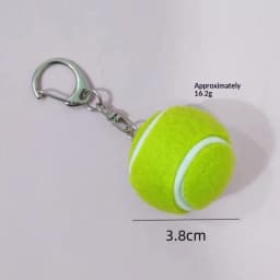 1Pcs Mini Tennis Ball Keychains With Vibrant Assorted Colors And Metal Clasps For Backpack Decor Tennis Lovers Small Gifts