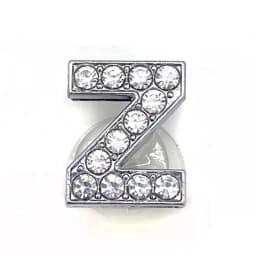 Shoe Charms Glitter Rhinestone Letter Silver Crystal Alphabet DIY Alloy Shoe Decorations Jewelry Slider Bracelet Wristbands