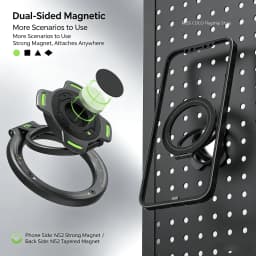 Double-Sided Magnetic Finger Ring Holder Rotate Phone Stand MultiFunction Finger Ring Bracket Portable Lazy Man Stand For iPhone