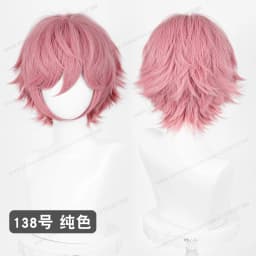 Anime Upgraded 32cm Short Flipped Ends Cosplay Wig Green Blue Purple Pink Man Women Heat Resistant Synthetic Hair