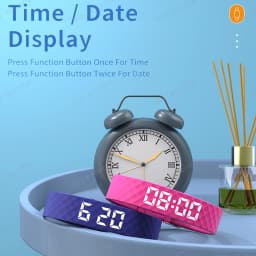 Vibrating Alarm Clock Watch Heavy Sleepers Silent Wake-Up Smart Bracelet Men Women Adjustable Wearable Vibration Wrist Band Ht30