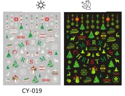 Sliver Bronzing 3D Christmas Nail Art Decoration Sticker Sparkly White Colorful Glitter Geometry Snowflake Winter Slider Foil
