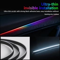 6/10/18 in 1 Car Ambient Light 64 Colors RGB Symphony Streamer Acrylic Hidden Music LED Strip Atmosphere Lamp Kit APP Control