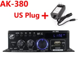 Woopker Sound Amplifier Channel 2.0 HIFI Bluetooth Amp Home Digital Audio 12V3A AK380 AK370 AK280 AK270 AK170 for Car Bass Trebl