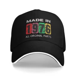 Born in 1976 vintage age 50 years old funny 50th birthday Accessories Men Women Baseball Caps Dad Hat Classic Travel Headwear