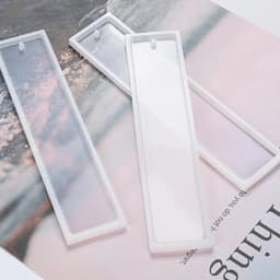 Rectangle Silicone Bookmark Mold, DIY Bookmark Mould Making Epoxy Resin Jewelry DIY Craft Silicone Transparent Mold
